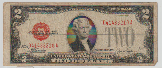 1928 UNITED STATES (RED SEAL) NOTE- (series our choice)