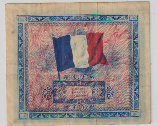 SCARCE USA WWII MILITARY NOTE (USED ON USA BASES IN FRANCE)