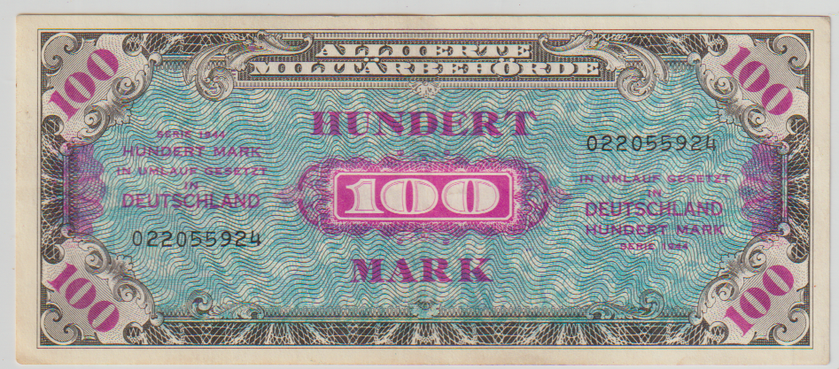 SCARCE USA WWII MILITARY NOTE (USED ON USA BASES IN NAZI GERMANY)