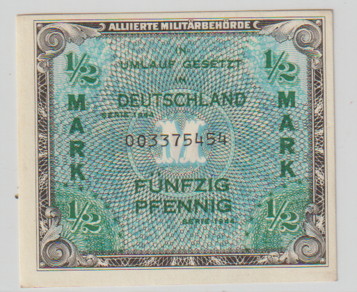 25) SCARCE USA WWII MILITARY NOTE (USED ON USA BASES IN NAZI GERMANY )